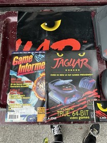Atari Jaguar Black Console With Controller + Cybermorph - Manual Poster Inserts