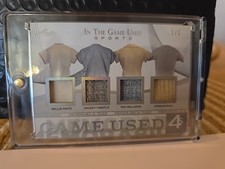 2025 In The Game Used  Willie Mays, Mickey Mantle, Ted Williams, Stan Musial 1/1