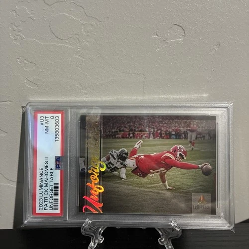2023 Panini Luminance Patrick Mahomes Unforgettable PSA 8 SP🔥 INVEST! No.U-3🔥