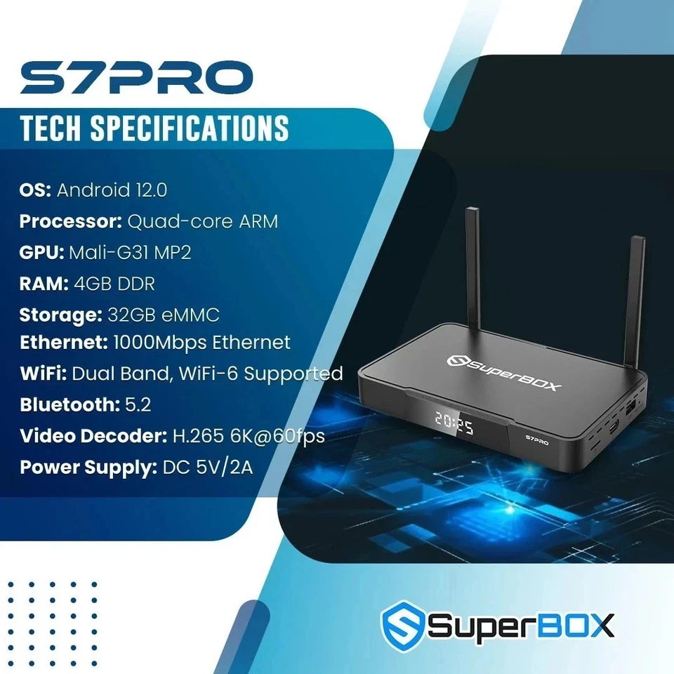 NEW 2026 SUPERBOX S7 PRO - No Fees - Authorized Distributor - Same Day Shipping - Image 4 of 4
