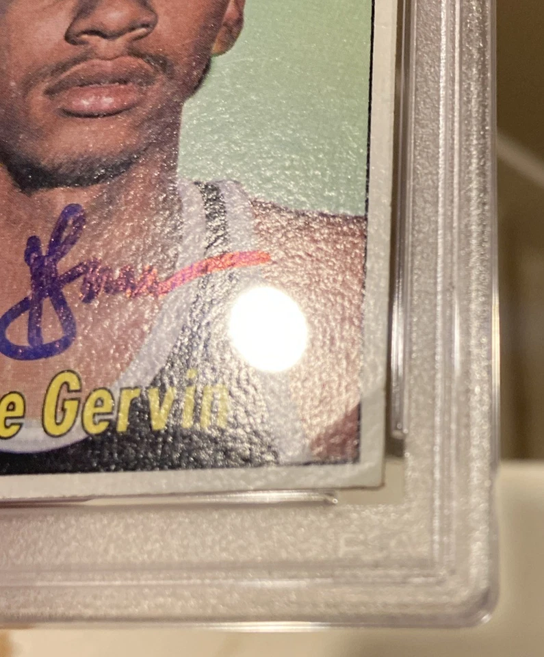 Tarjeta de baloncesto Topps 1975 firmada por George Gervin #233 certificada PSA/DNA 10 automática Foto 3 de 4