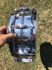 Vintage Ludwig Rocker Series 14" Chrome Metal Snare Drum