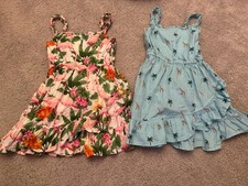 TWO Janie and Jack Sundresses, Flamingo, Giraffe, 6