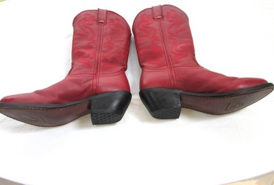 Durango RED LEATHER  Women s Flame Embroidered  Boots Western Size 8
