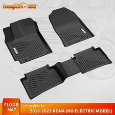 TPE Floor Mats Liner for 2018-2023 Hyundai Kona 3D Molded All-Weather Anti-Slip