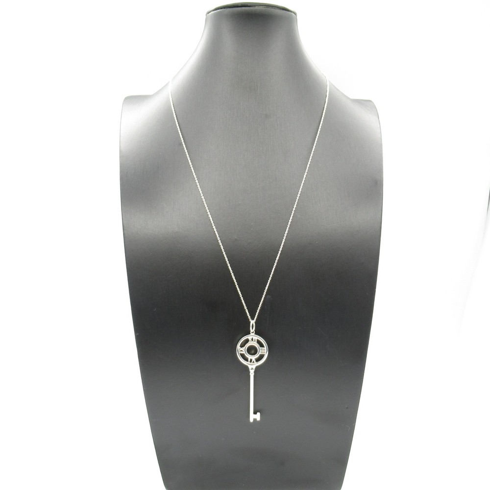 Tiffany & Co Atlas Key Necklace in 925 Silver for Women 50.5cm Chain