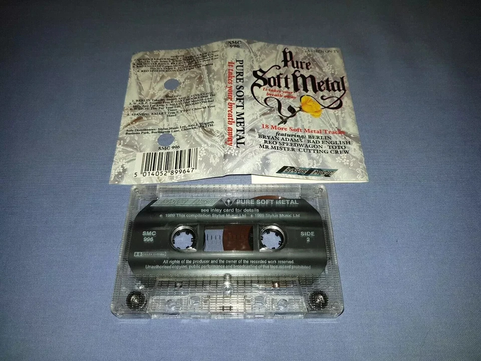 V/A PURE SOFT METAL - IT TAKES YOUR BREATH AWAY CASSETTE TAPE ALBUM - Image 2 of 2
