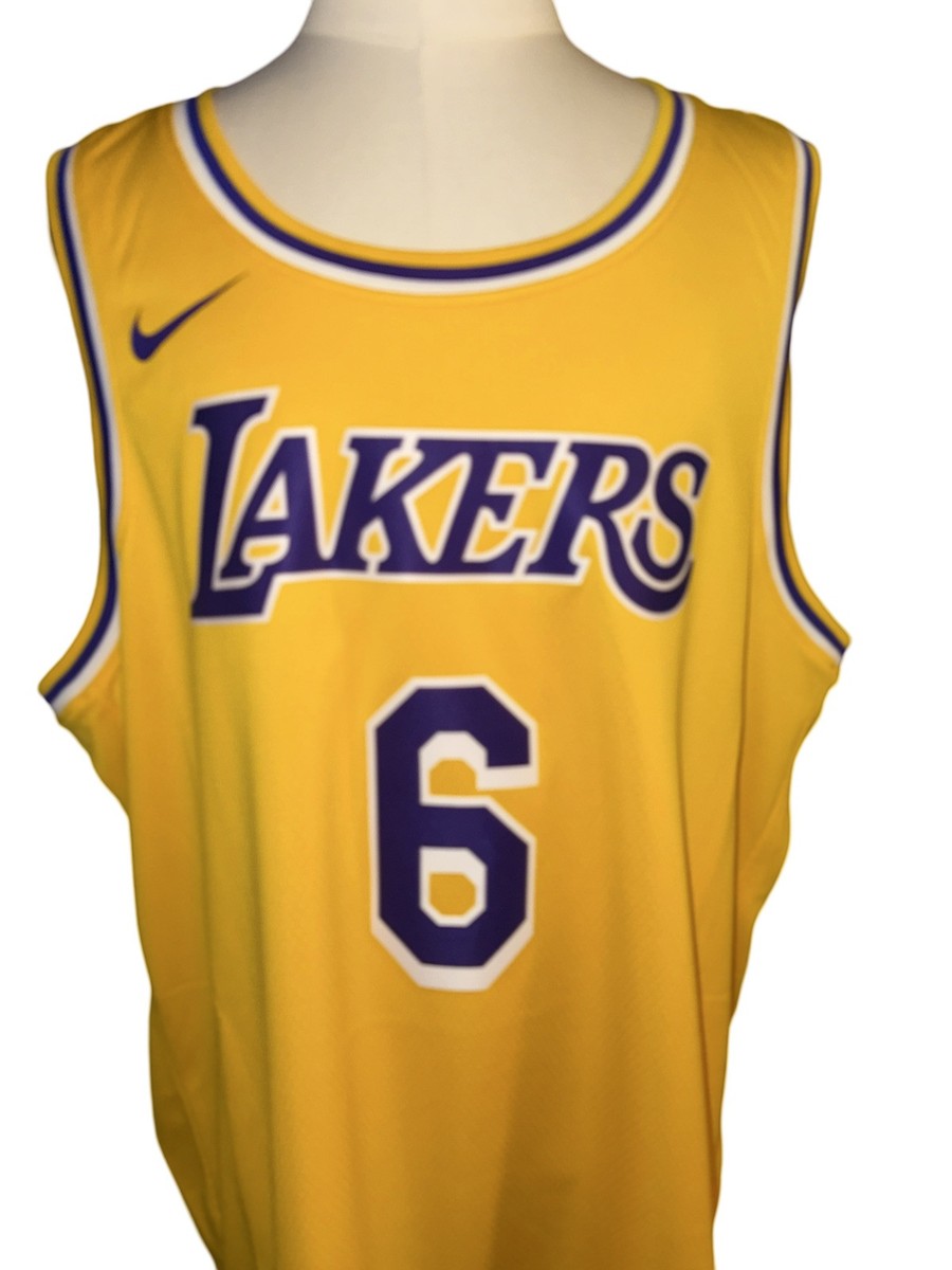 NWT NBA LA Lakers Lebron James #6 NBA Swingman Icon Edition Size