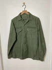 Vintage OG 107 Shirt Military Sateen Olive 1960s Vietnam US Army Large 60s VTG