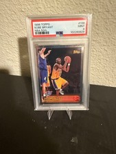 1996 KOBE BRYANT TOPPS NBA 50TH ROOKIE CARD #138 GRADED PSA MINT 9. rookie card picture