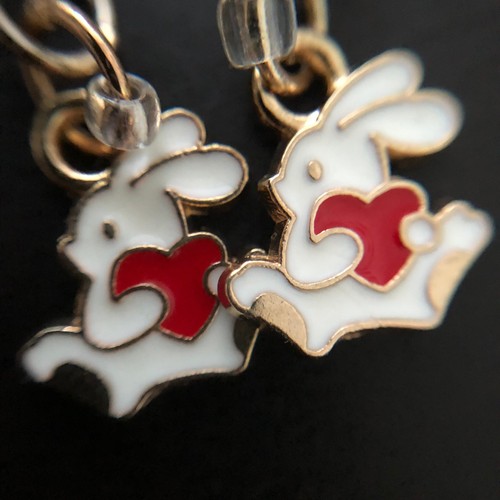 Funny Bunny - Golden Tone Hook Dangling Earrings - Bild 5 von 6