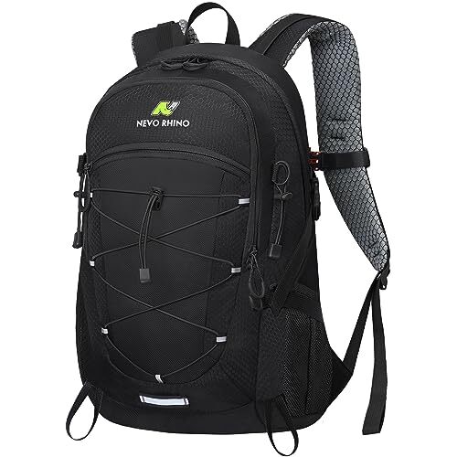 Hiking Backpack/35L/40L/45L Waterproof Outdoor Day Pack, Lightweight 25L Black-image