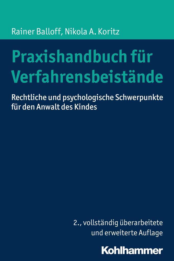 Thumbnail - Praxishandbuch Für Verfahrensbeistände | Rainer Balloff, Nikola Koritz