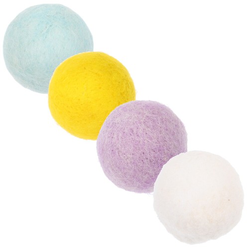 4 Pcs Glockenwolle Filzkugel Sportspielzeug Für Haustiere Hundekauspielzeug - Bild 2 von 12