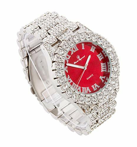 Herrenuhr Big Rocks blutig-rotes Zifferblatt mit kubanischem Armband & Ring ST10327CRS - Bild 49 von 70