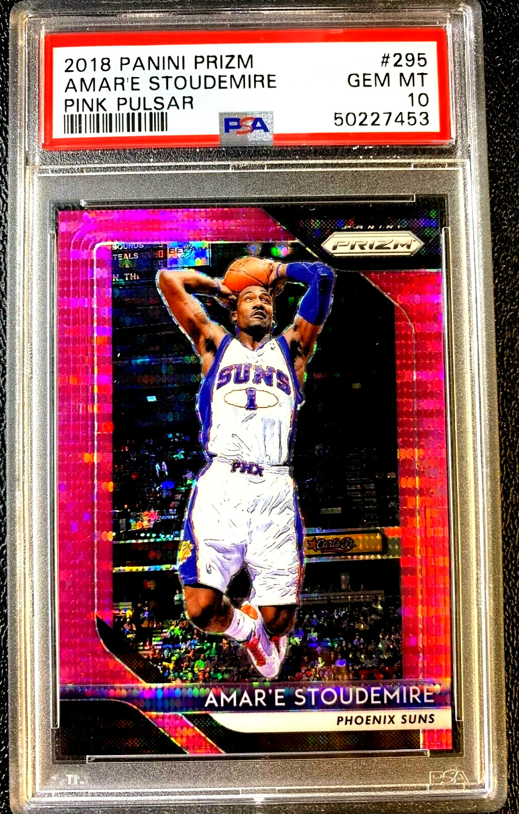 PSA 10 GEM MINT 2018 Panini Prizm Pink Pulsar /42 Amare Stoudemire Amar'e #295