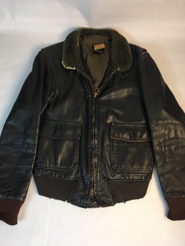 Vintage Leather USN Jacket Men's 40 