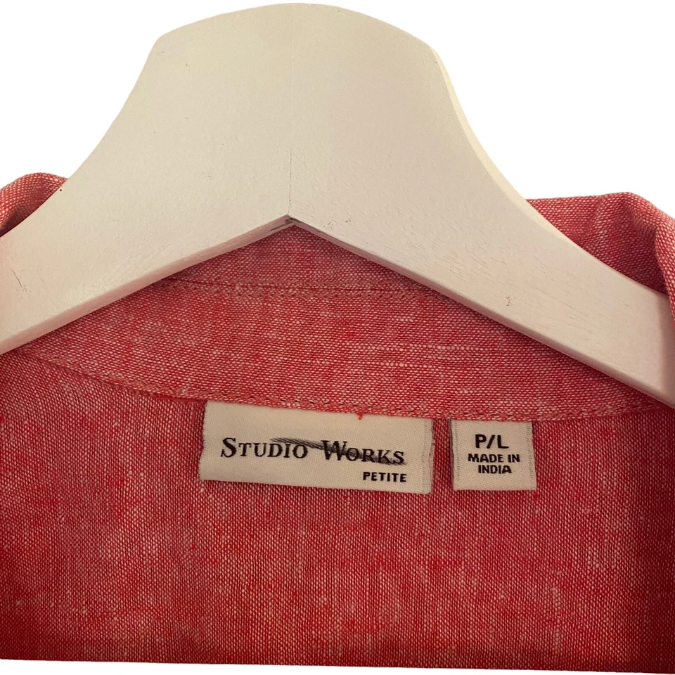 Blazer Studio Works Petite Grande Mezcla Lino 2 Botones Foto 3 de 4