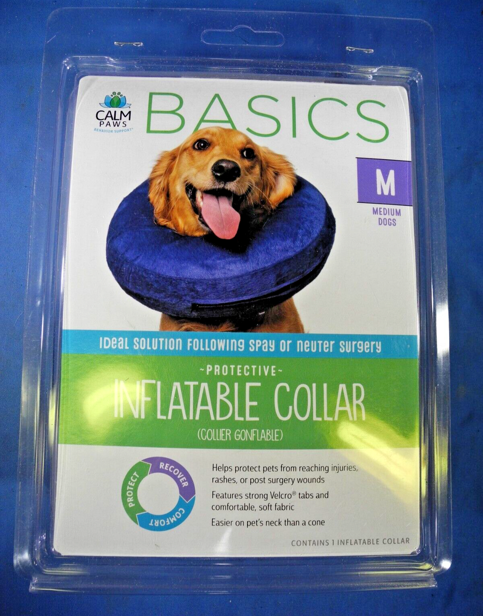 Calm Paws BASICS Protective Inflatable Pet Collar For Medium Dogs