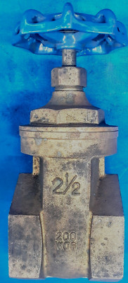2 1/2'' BRASS THREADED GATE VALVE 200 PSI/WOG