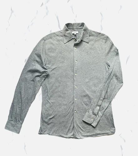 Reiss Shirt Florence Men Medium Size Men's Sleeve Long Dress Casual Marl Stretch - Picture 11 of 11