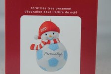 Hallmark 'Soccer Snowman' Can Personalize 2020 Ornament New In Box!