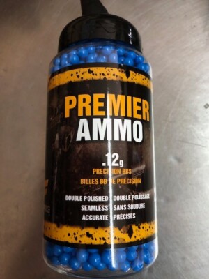 Premier Ammo -12-Gram Blue Airsoft BBS 2000-Count -6.0mm Crosman - U-SAP2000 -
