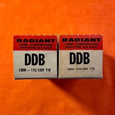 LOT OF 2 DDB Projection Lamp Bulbs DDB 750W 115/120V Radiant Lamps NOS NIB