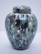 Ceramic urn for cremains or keepsakes pet cremains urn vase decorative piece