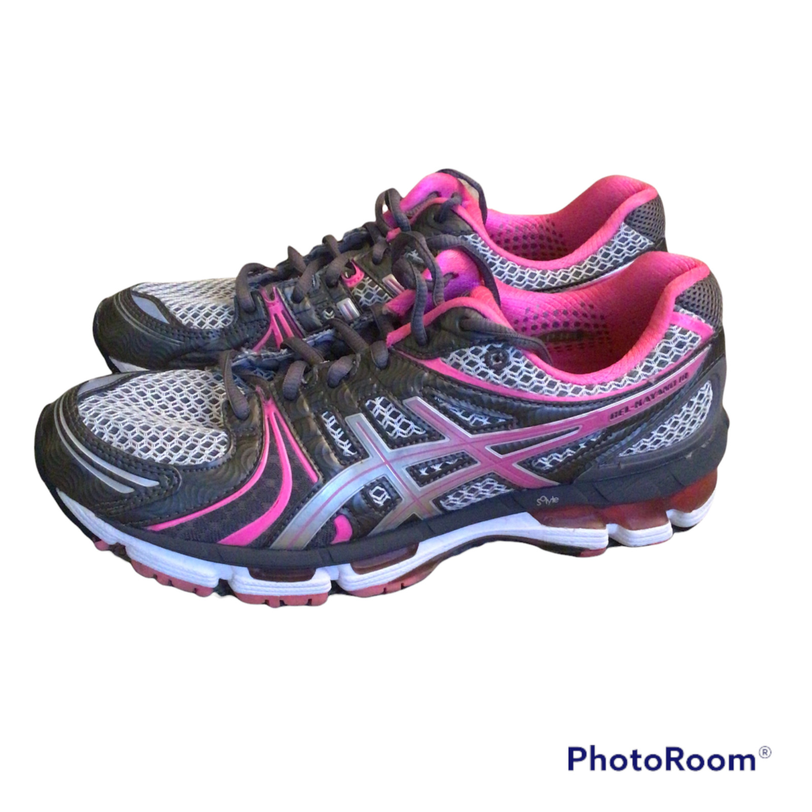 ASICS Gel Hayand 18 Women’s Size 8.5 Pink Silver Solyte Athletic READ NO INSOLES thumbnail 6