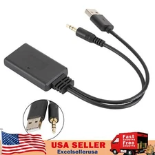 Bluetooth5.0 Receiver Adapter USB 3.5mm Jack Stereo CD Audio For Car AUX Speaker