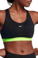 Nike Women's Black Motion High-Support Compression Sports Bra L26238 Size S