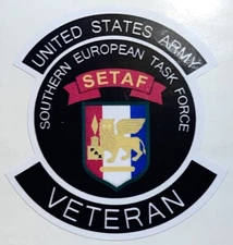 US Army SETAF Southern European Task Force Veteran Sticker Waterproof D133