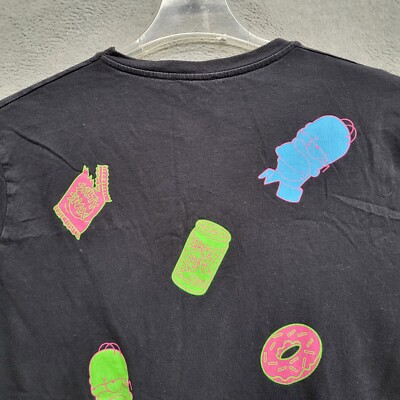 Zara x The Simpson Men Shirt XL Black Donut Short Sleeve Tee | eBay
