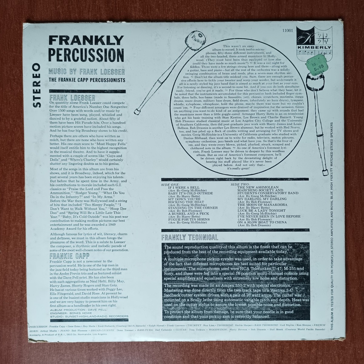 The Frankie Capp Percussion Group – In A Tribute To Frank Loesse