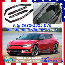 For 2022-2025 Ev6 In-channel Window Visors Tinted Sun Guard Rain Wind Vent Shade For 2022-2025 Ev6 In-channel Window Visors Tinted Sun Guard Rain Wind Vent Shade