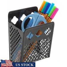 Magnetic Pen Holder Mesh Metal Marker Organizer Whiteboard Refrigerator Locker
