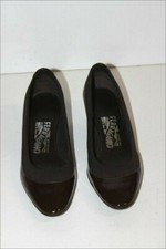SALVATORE FERRAGAMO Escarpins  Cuir Vernis  Petit Talons T 4.5 US / 35.5   TTBE