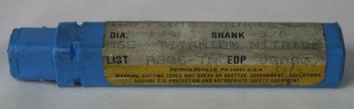 Niagara Cutter TiN Coated End Mills Two Flute Single End Dia 1/4 Drill Bit - Picture 3 of 4