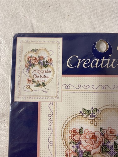 Creative Accents HEARTS WEDDING RECORD Size 5" x 7" Cross Stitch Kit marriage - Picture 5 of 5