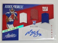 Wayne Gallman 2017 Absolute Rookie Premiere Autografo Tripla Patch/399 Auto RPA