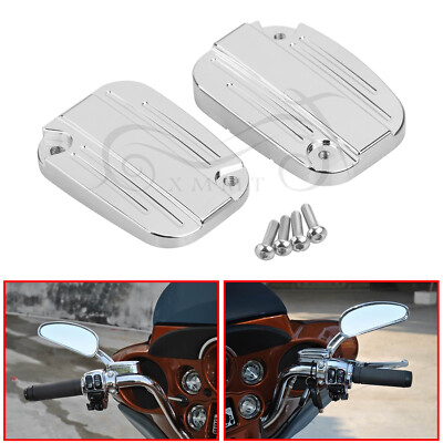 Chrome Brake Clutch Master Cylinder Cover For Harley Electra Glide Road King