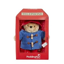 Paddington Bear Red Telephone Box Gift Box Plush Soft Toy Cute Kids Plushie