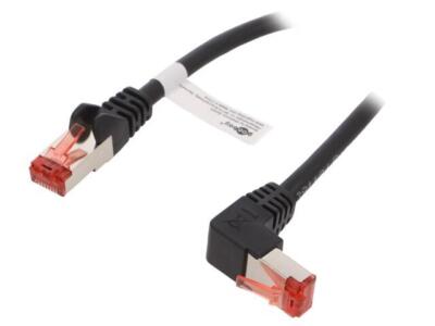 51542 Patch cord S/FTP 6 Line Cu LSZH schwarz 0,5m 28AWG -20-65°C Goobay