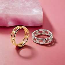 Chain Link Stacking Ring Minimalist Style Fashion Unique Jewellery Women’s Gift