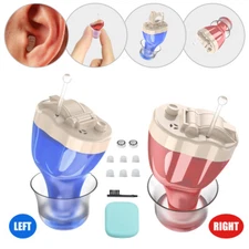 L/R Hearing Aids Sound Voice In Ear Digital Small Enhancer Amplifier Invisible