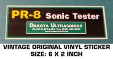 PR-8 SONIC TESTER VINTAGE ORIGINAL VINYL DECAL STICKER-ENGINE RACING PERFORMANCE