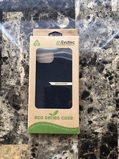Funda de teléfono Evutec serie Eco para iPhone 12 Pro Max tela de terciopelo negra NUEVA abierta