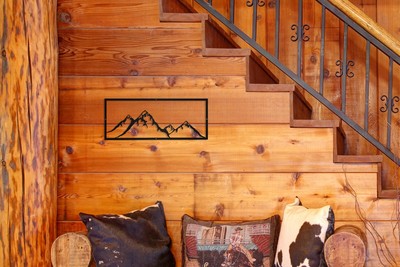 Mountain Scene Landscape Laser Cut Metal Wall Art Sign By Big Game Steel Ebay