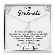 To My Soulmate Necklace Gift For Girlfriend Wife Birthday Gifts Christmas Gifts